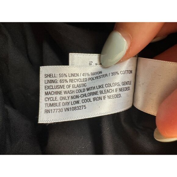 Universal Thread Linen Midi Black Boho Dress Size Medium - Picture 6 of 6